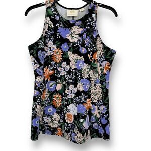 Anthropologie Maeve Brenner Floral Botanical Peplum Shirt Womens Size Small